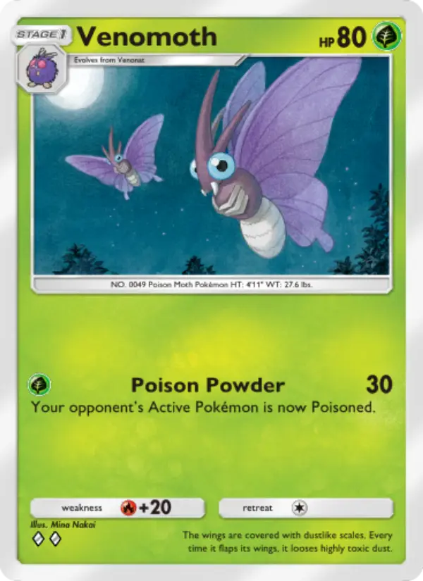 Venomoth — Genetic Apex card #017