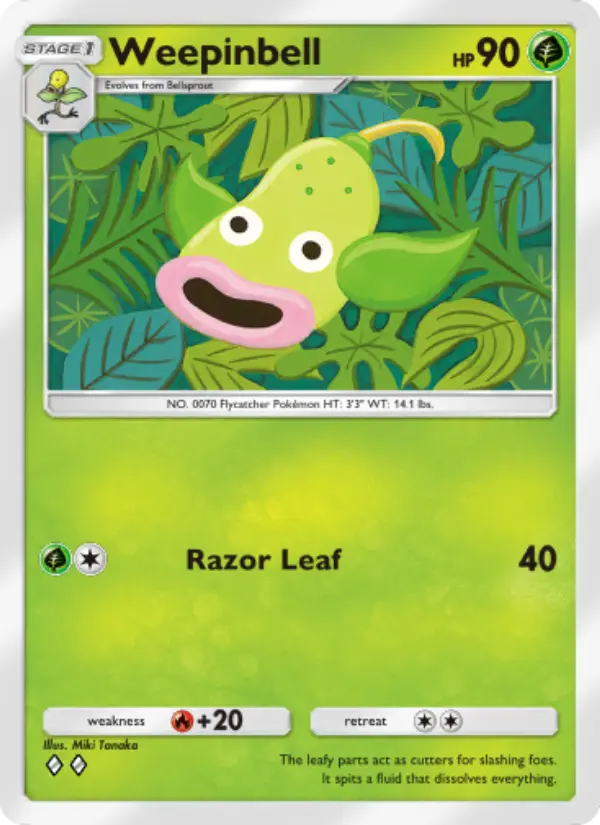 Weepinbell — Genetic Apex card #019