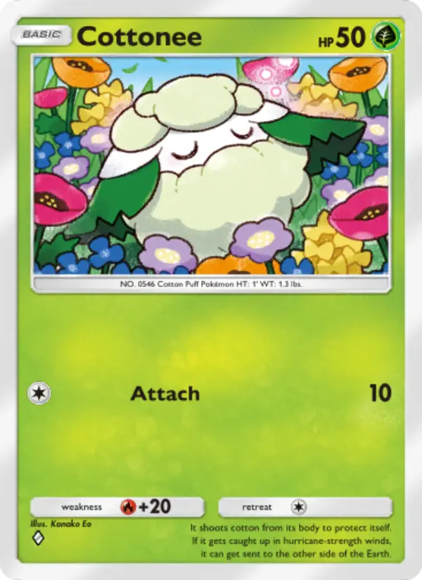 Cottonee — Genetic Apex card #027