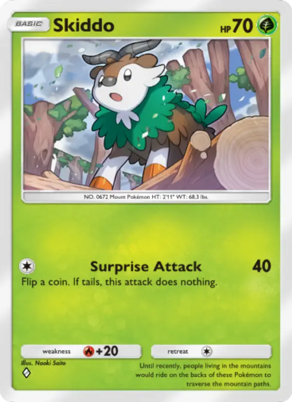 Skiddo — Genetic Apex card #031