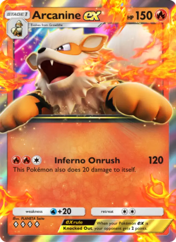 Arcanine ex — Genetic Apex card #041
