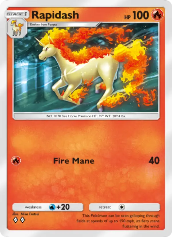Rapidash — Genetic Apex card #043