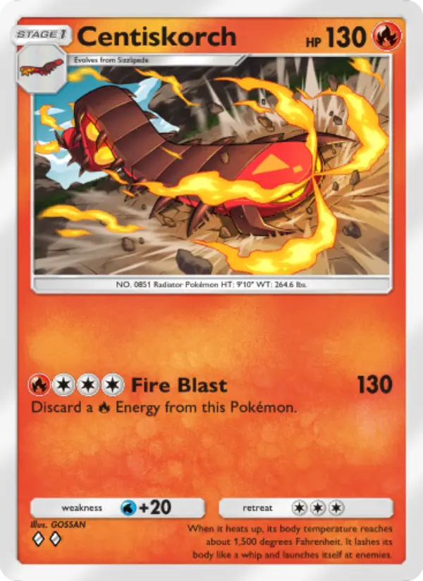 Centiskorch — Genetic Apex card #052