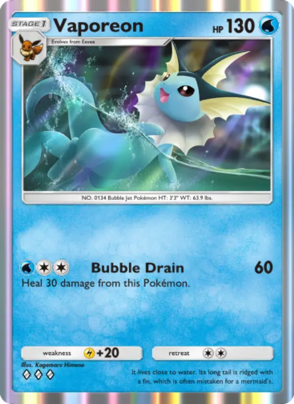 Vaporeon — Genetic Apex card #080