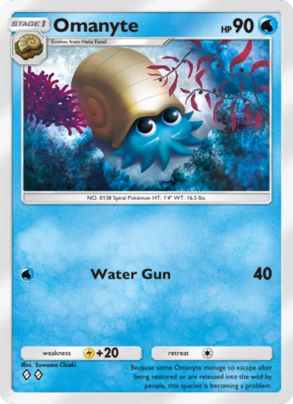Omanyte — Genetic Apex card #081