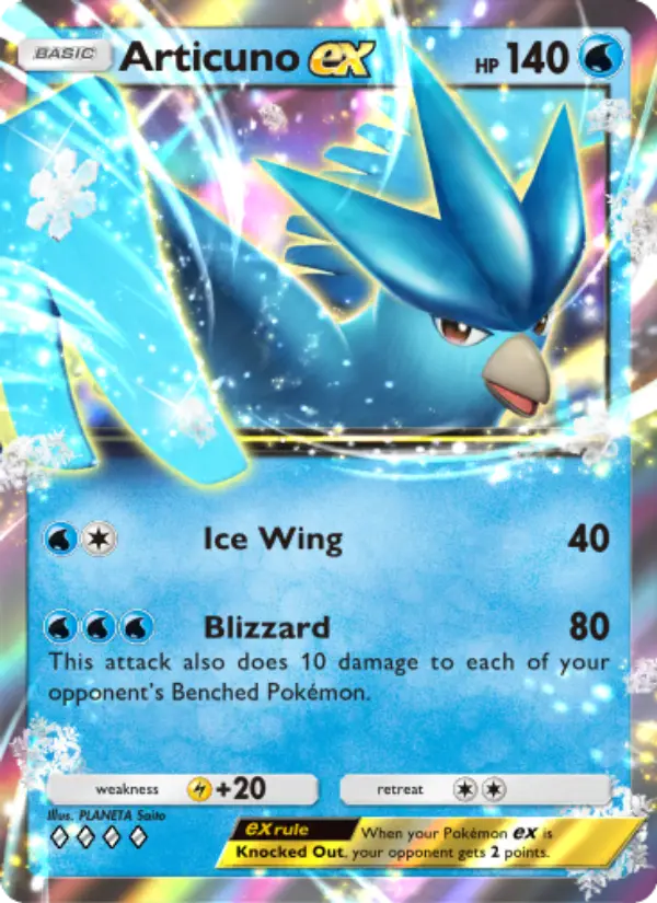 Articuno ex — Genetic Apex card #084