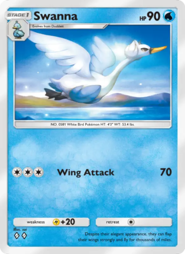 Swanna — Genetic Apex card #086