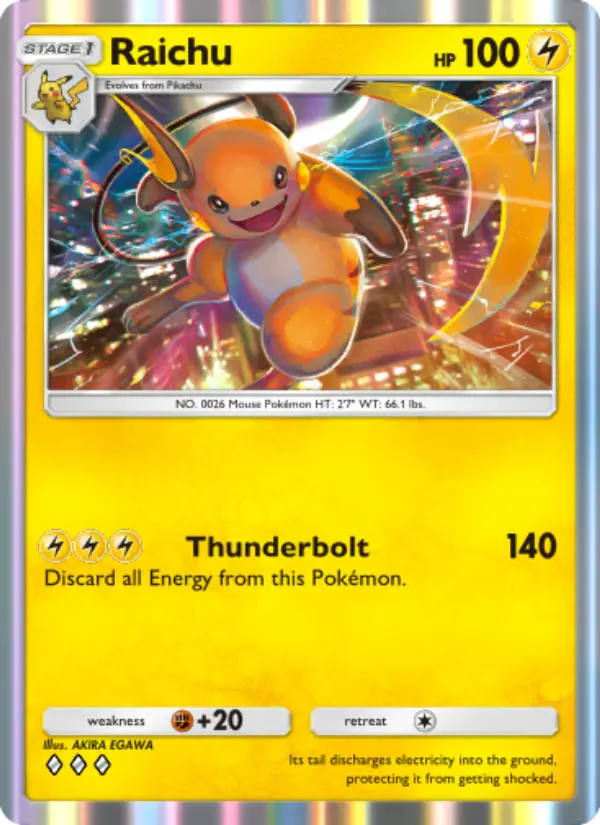 Raichu — Genetic Apex card #095