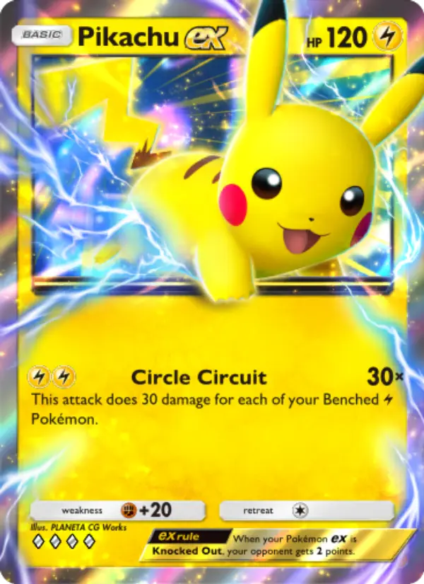 Pikachu ex — Genetic Apex card #096