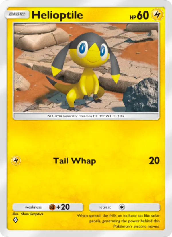 Helioptile — Genetic Apex card #110