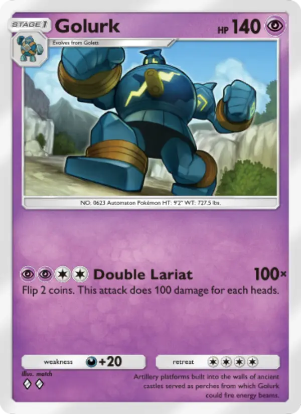 Golurk — Genetic Apex card #136