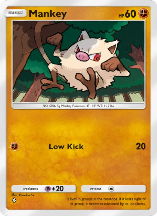 Mankey — Genetic Apex card #141