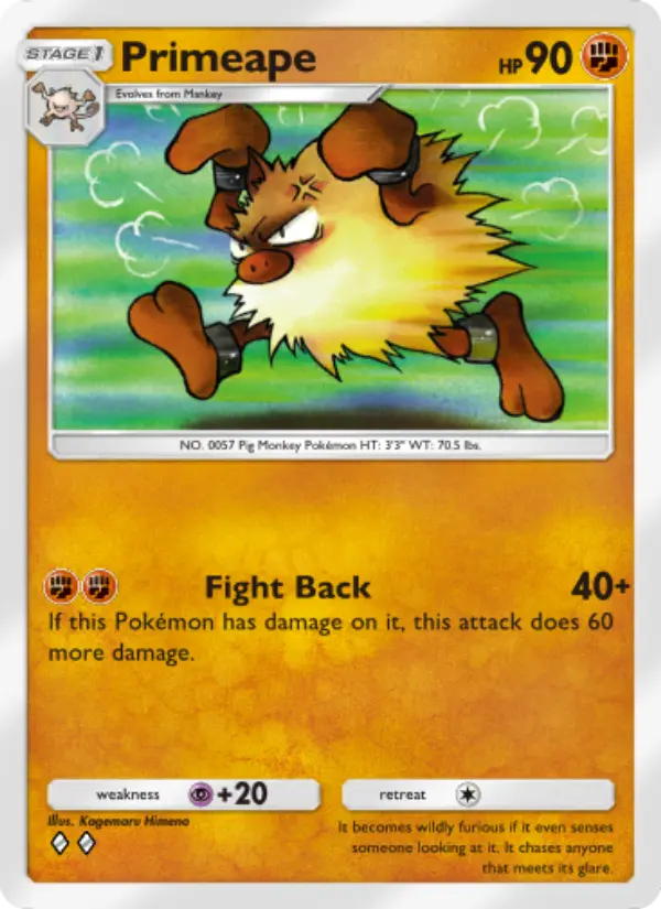 Primeape — Genetic Apex card #142