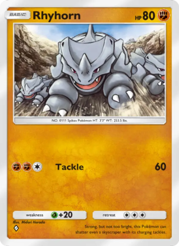 Rhyhorn — Genetic Apex card #156