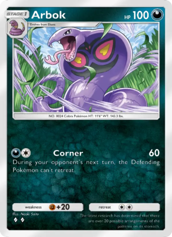 Arbok — Genetic Apex card #165