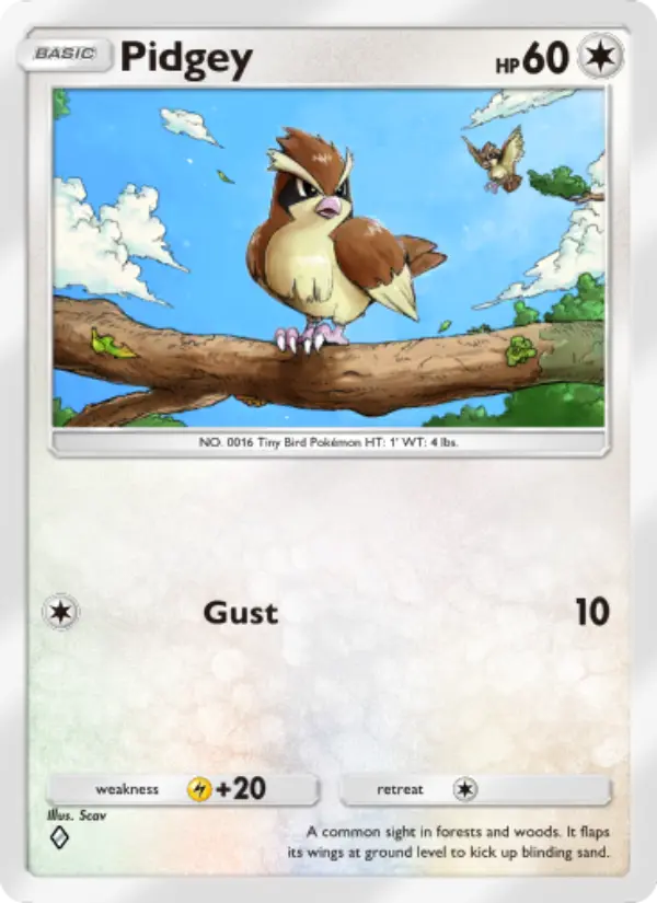 Pidgey — Genetic Apex card #186