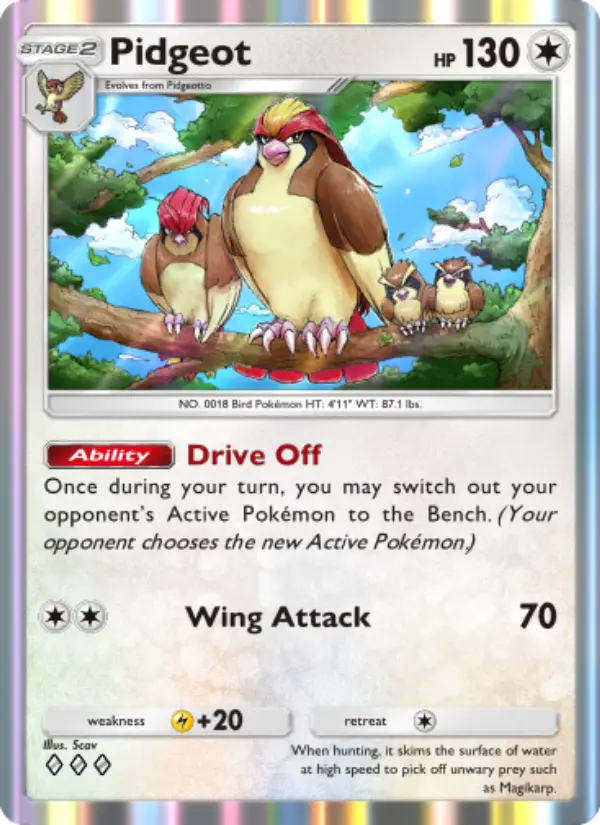 Pidgeot — Genetic Apex card #188