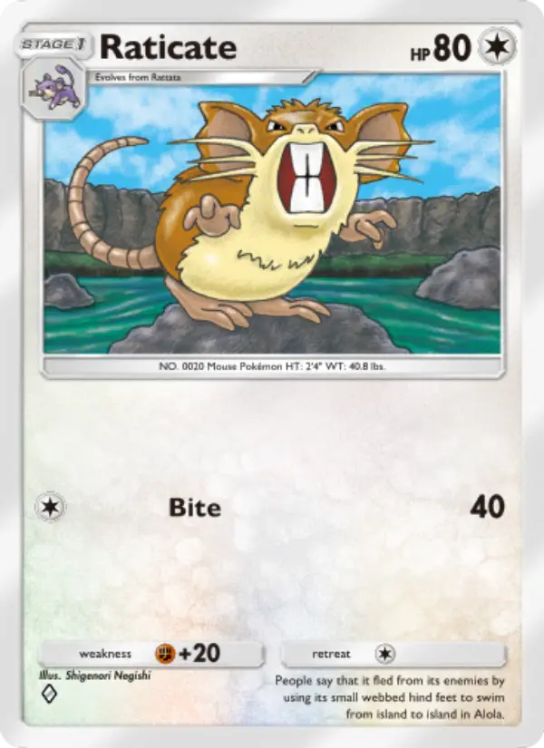 Raticate — Genetic Apex card #190