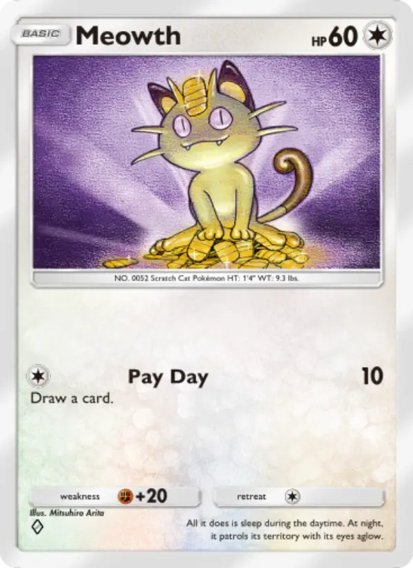 Meowth — Genetic Apex card #196