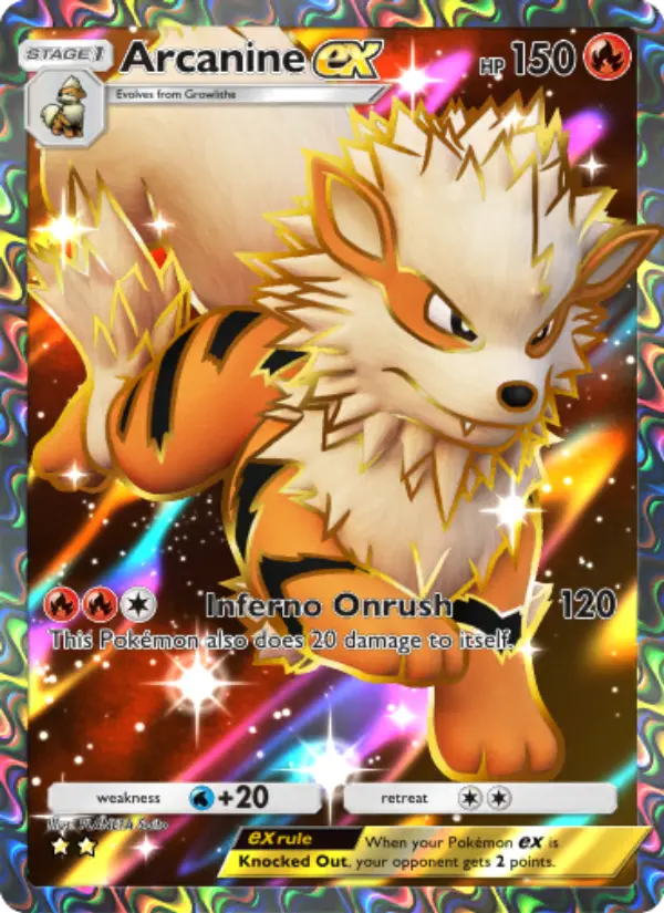 Arcanine ex — Genetic Apex card #254