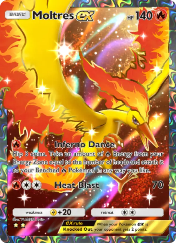 Moltres ex — Genetic Apex card #255
