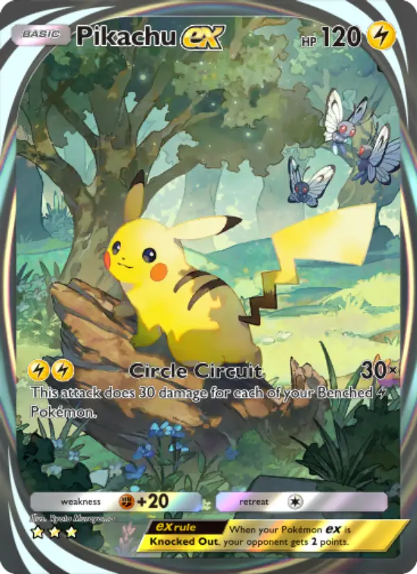 Pikachu ex — Genetic Apex card #281