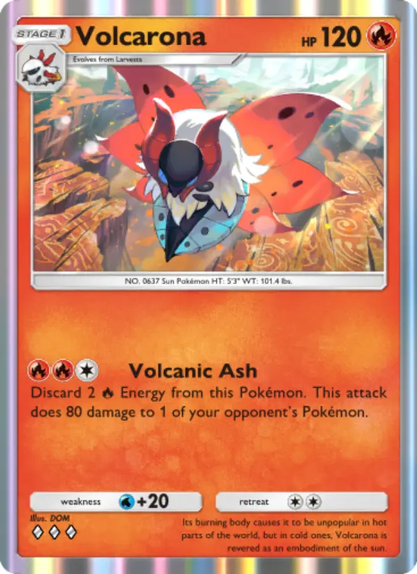 Volcarona — Mythical Island card #014