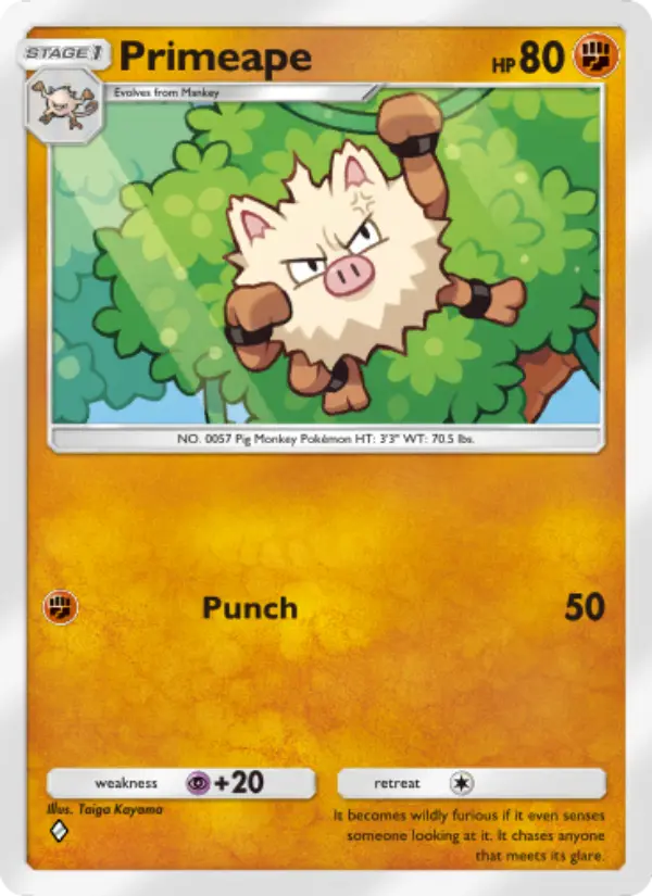 Primeape — Mythical Island card #042