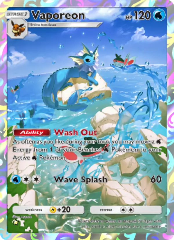 Vaporeon — Mythical Island card #072