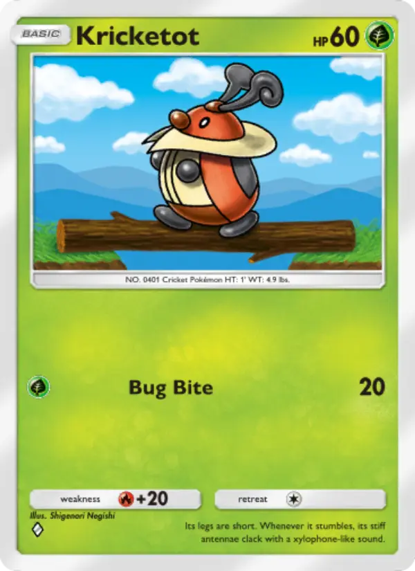 Kricketot — Space-Time Smackdown card #013