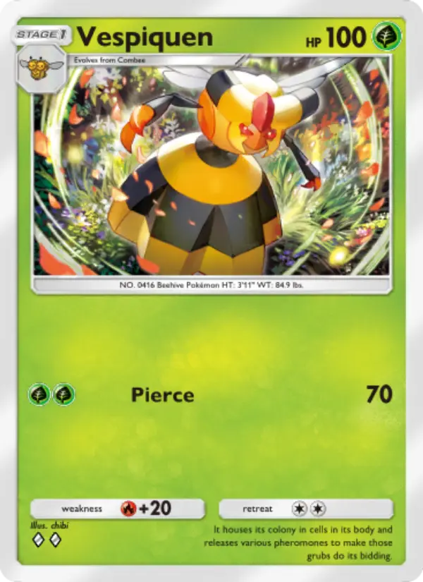 Vespiquen — Space-Time Smackdown card #018