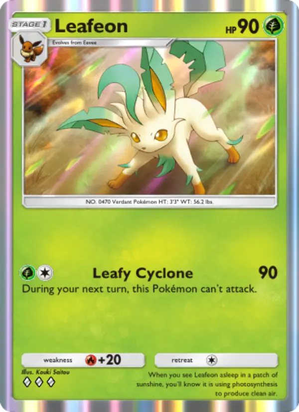 Leafeon — Space-Time Smackdown card #020