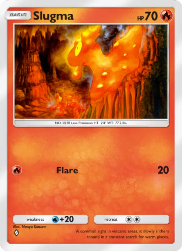 Slugma — Space-Time Smackdown card #025
