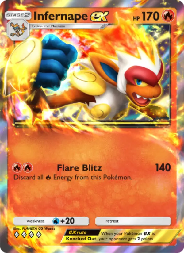 Infernape ex — Space-Time Smackdown card #029