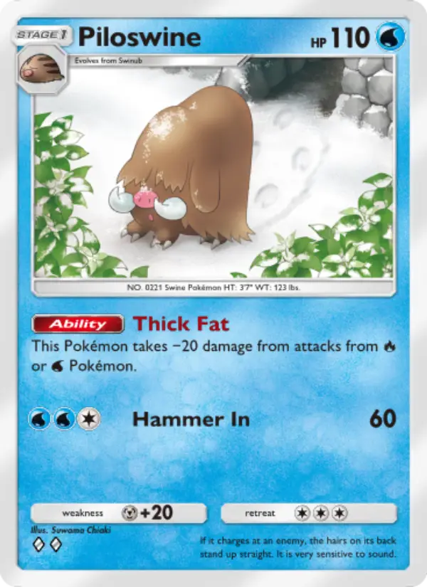 Piloswine — Space-Time Smackdown card #032
