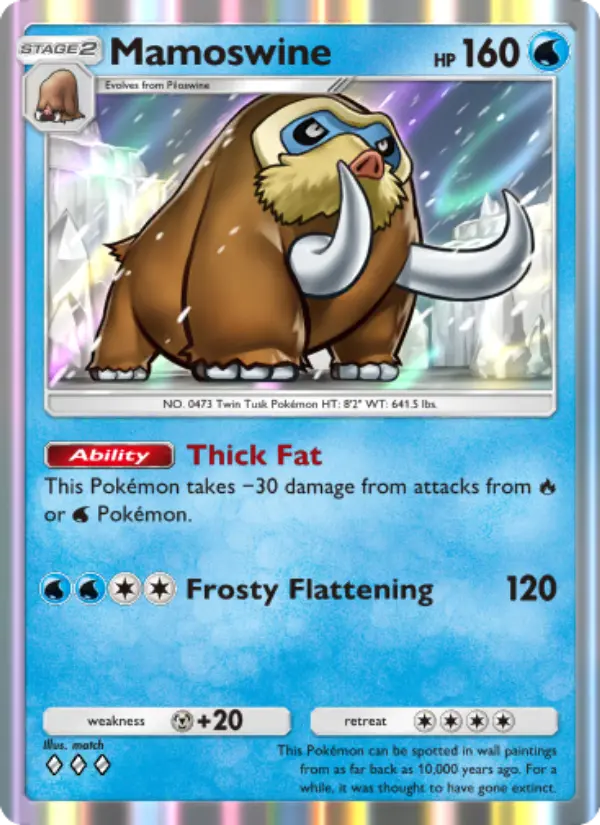 Mamoswine — Space-Time Smackdown card #033