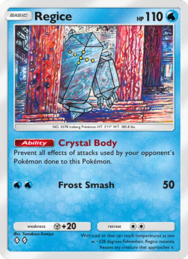 Regice — Space-Time Smackdown card #034