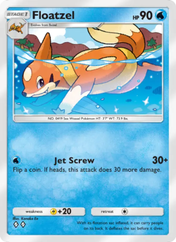 Floatzel — Space-Time Smackdown card #039