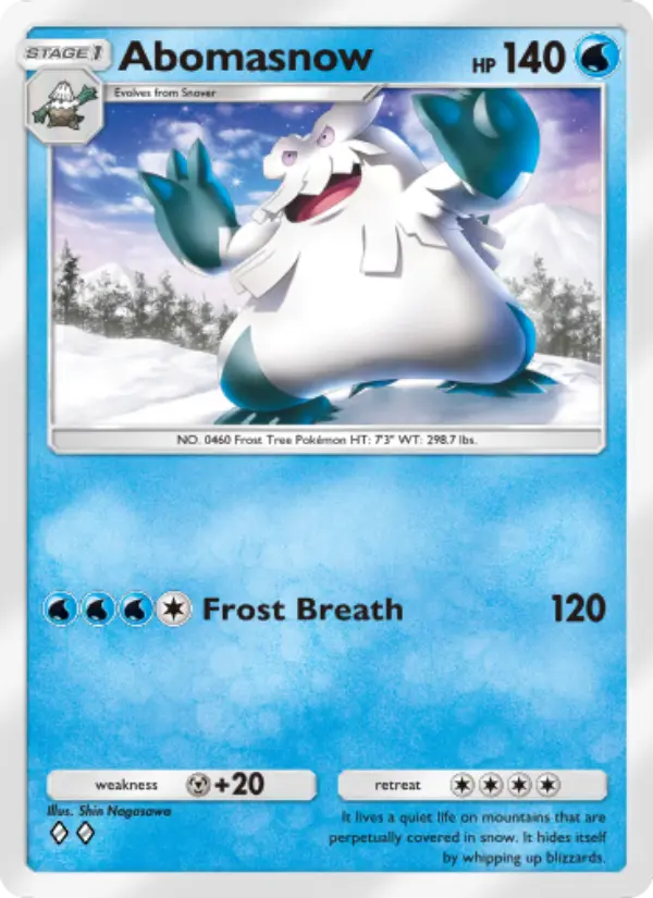 Abomasnow — Space-Time Smackdown card #045