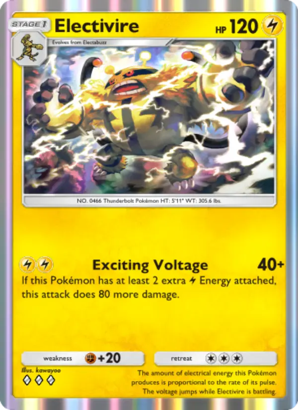 Electivire — Space-Time Smackdown card #057