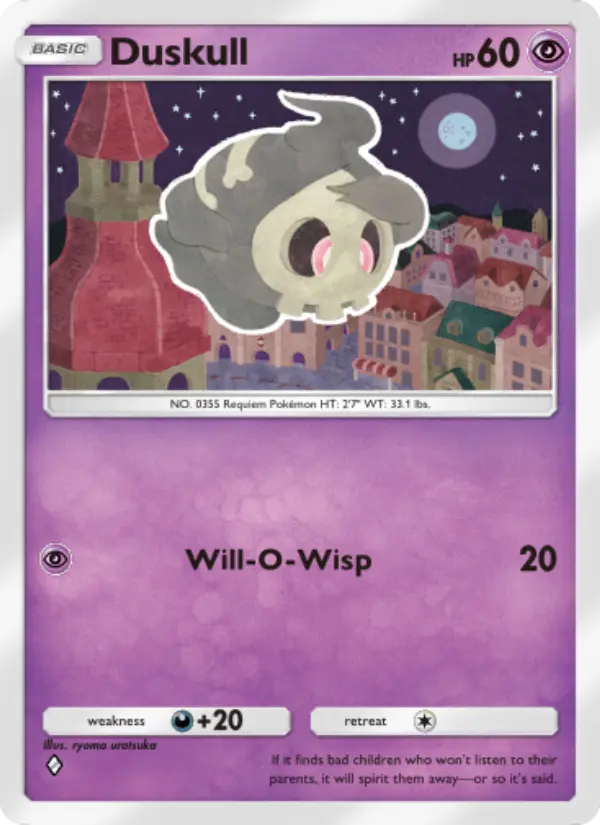 Duskull — Space-Time Smackdown card #070