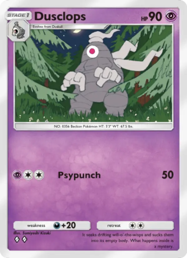 Dusclops — Space-Time Smackdown card #071