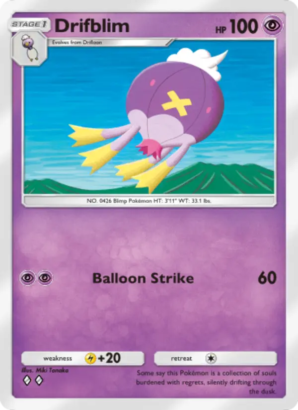 Drifblim — Space-Time Smackdown card #074