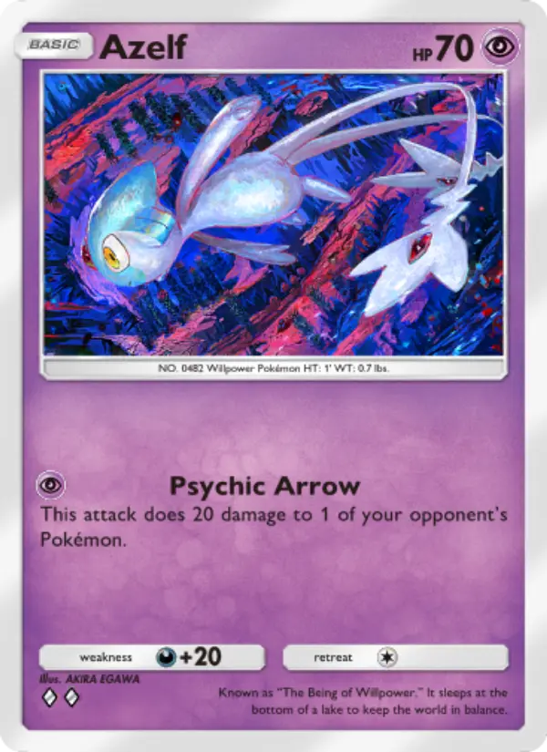 Azelf — Space-Time Smackdown card #077