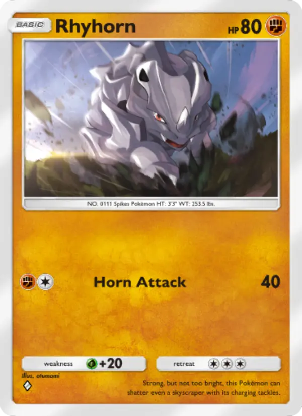 Rhyhorn — Space-Time Smackdown card #080