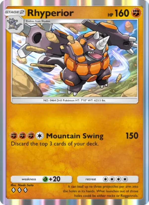 Rhyperior — Space-Time Smackdown card #082