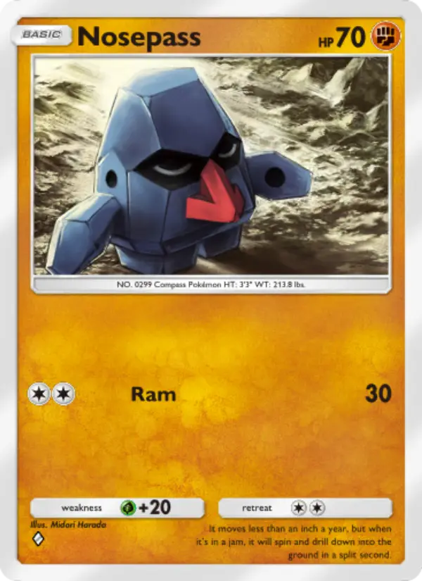 Nosepass — Space-Time Smackdown card #086
