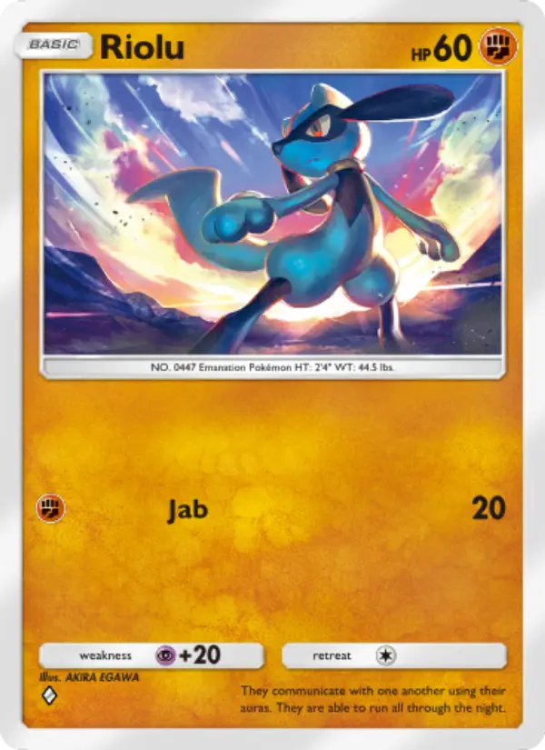 Riolu — Space-Time Smackdown card #091