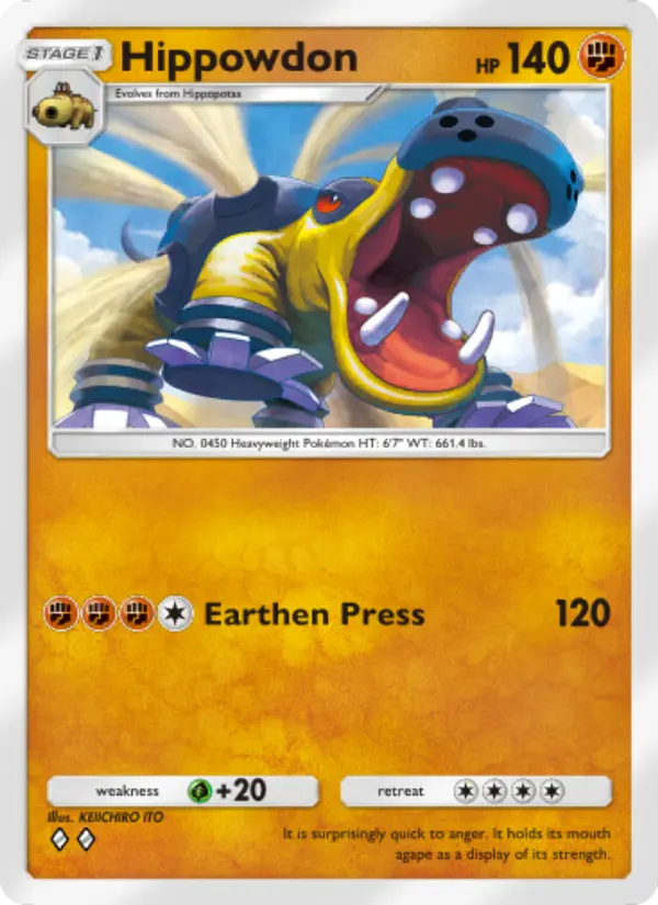 Hippowdon — Space-Time Smackdown card #094