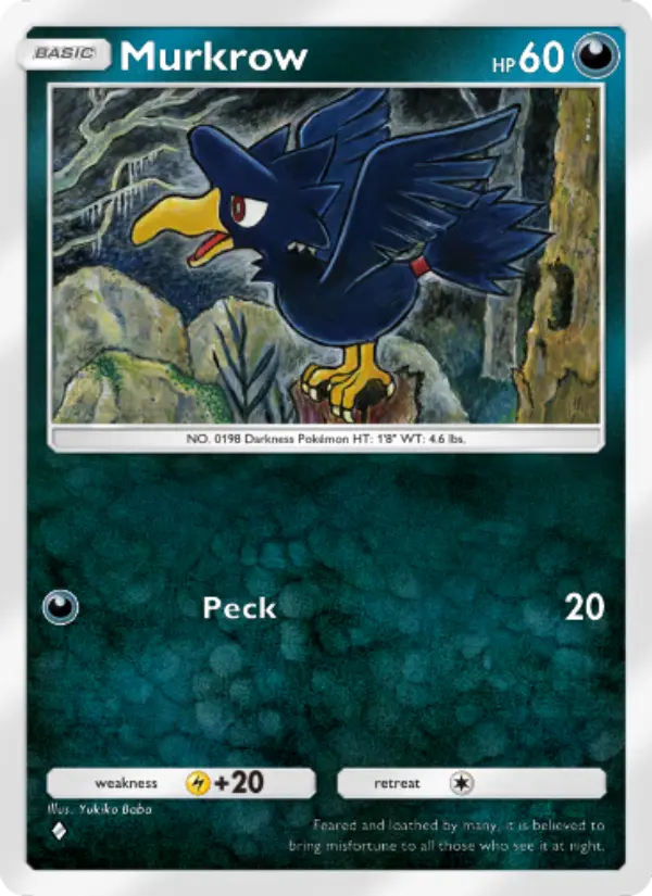 Murkrow — Space-Time Smackdown card #096